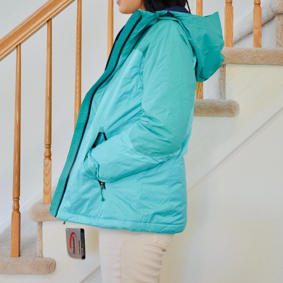 Land's End Bright Teal Winter Jacket - Picture 3 of 4